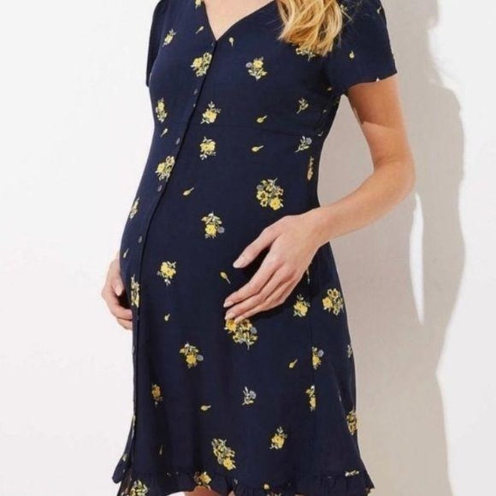 Ann Taylor Loft Maternity Dress Floral Size 18